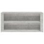 Mueble zapatero madera contrachapada gris hormigón 100x35x45 cm