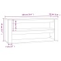 Mueble zapatero madera contrachapada gris hormigón 100x35x45 cm