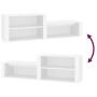 Mueble zapatero madera contrachapada blanco 150x35x45 cm