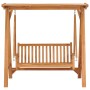 Banco balancín de madera maciza de teca 170 cm de vidaXL, Balancines de jardín - Ref: Foro24-316629, Precio: 942,40 €, Descue...