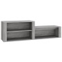 Mueble zapatero madera contrachapada gris Sonoma 150x35x45 cm