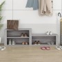 Mueble zapatero madera contrachapada gris Sonoma 150x35x45 cm