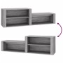 Mueble zapatero madera contrachapada gris Sonoma 150x35x45 cm