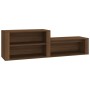 Mueble zapatero madera contrachapada marrón roble 150x35x45 cm
