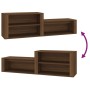 Mueble zapatero madera contrachapada marrón roble 150x35x45 cm