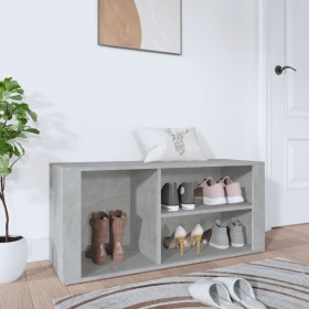 Mueble zapatero madera contrachapada gris hormigón 100x35x45 cm Mueble zapatero madera contrachapada gris hormigón 100x35x45 cm