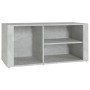 Mueble zapatero madera contrachapada gris hormigón 100x35x45 cm