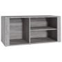 Mueble zapatero madera contrachapada gris Sonoma 100x35x45 cm