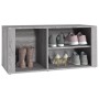 Mueble zapatero madera contrachapada gris Sonoma 100x35x45 cm