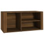 Mueble zapatero madera contrachapada marrón roble 100x35x45 cm
