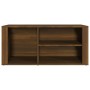 Mueble zapatero madera contrachapada marrón roble 100x35x45 cm