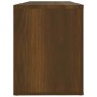 Mueble zapatero madera contrachapada marrón roble 100x35x45 cm