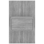 Mesita de noche de pared 2 unidades color gris Sonoma