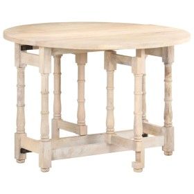 Round solid mango wood dining table 110x76 cm by vidaXL, Kitchen and dining tables - Ref: Foro24-321700, Price: 306,40 €, Dis...