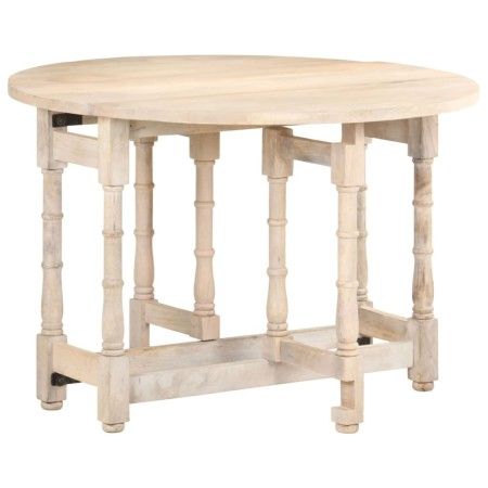 Runder Esstisch aus massivem Mangoholz, 110 x 76 cm von vidaXL, Küchen- und Esstische - Ref: Foro24-321700, Preis: 306,40 €, ...