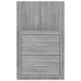 Mesita de noche de pared 2 unidades color gris Sonoma