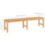 Banco de jardín de madera maciza de teca 180 cm de vidaXL, Bancos de jardín - Ref: Foro24-316633, Precio: 192,18 €, Descuento: %
