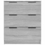 Aparador de madera contrachapada gris Sonoma 60x30x70 cm