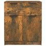 Aparador madera contrachapada color roble ahumado 60x30x70 cm