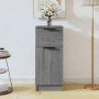 Aparador de madera contrachapada gris Sonoma 30x30x70 cm