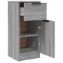 Aparadores 2 uds madera contrachapada gris Sonoma 30x30x70 cm