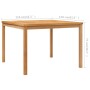 Garden dining table solid teak wood 110x110x77 cm by vidaXL, Garden tables - Ref: Foro24-316637, Price: 256,24 €, Discount: %
