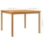 Garden dining table solid teak wood 110x110x77 cm by vidaXL, Garden tables - Ref: Foro24-316637, Price: 256,70 €, Discount: %