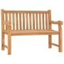 Banco de jardín de madera maciza de teca 114 cm de vidaXL, Bancos de jardín - Ref: Foro24-316638, Precio: 333,13 €, Descuento: %