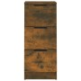 Aparador madera contrachapada color roble ahumado 30x30x70 cm