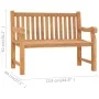Banco de jardín de madera maciza de teca 114 cm de vidaXL, Bancos de jardín - Ref: Foro24-316638, Precio: 333,13 €, Descuento: %