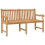 Banco de jardín de madera maciza de teca 150 cm de vidaXL, Bancos de jardín - Ref: Foro24-316639, Precio: 306,37 €, Descuento: %