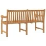 Banco de jardín de madera maciza de teca 150 cm de vidaXL, Bancos de jardín - Ref: Foro24-316639, Precio: 306,37 €, Descuento: %