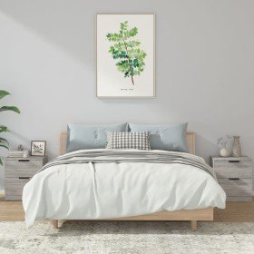 Mesitas de noche 2 uds madera contrachapada gris Sonoma Mesitas de noche 2 uds madera contrachapada gris Sonoma