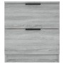 Mesitas de noche 2 uds madera contrachapada gris Sonoma