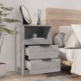Mesita de noche madera contrachapada gris Sonoma