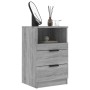 Mesita de noche madera contrachapada gris Sonoma