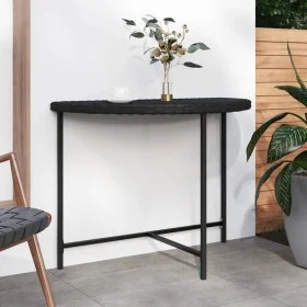 Black synthetic rattan garden table 100x50x75 cm by vidaXL, Garden tables - Ref: Foro24-316652, Price: 66,39 €, Discount: %