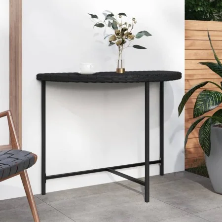 Black synthetic rattan garden table 100x50x75 cm by vidaXL, Garden tables - Ref: Foro24-316652, Price: 66,39 €, Discount: %