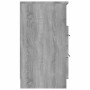 Mesitas de noche 2 uds madera contrachapada gris Sonoma