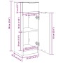 Armario de baño madera contrachapada roble ahumado 32x34x90 cm