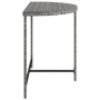 Mesa de jardín de ratán sintético gris 100x50x75 cm de vidaXL, Mesas de jardín - Ref: Foro24-316653, Precio: 55,41 €, Descuen...