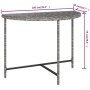 Mesa de jardín de ratán sintético gris 100x50x75 cm de vidaXL, Mesas de jardín - Ref: Foro24-316653, Precio: 55,41 €, Descuen...