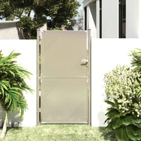 Puerta de jardín de acero inoxidable 100x180 cm