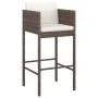 Taburetes de cocina con cojines 2 uds ratán sintético marrón by vidaXL, Garden chairs - Ref: Foro24-316656, Price: 119,45 €, ...