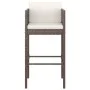 Taburetes de cocina con cojines 2 uds ratán sintético marrón by vidaXL, Garden chairs - Ref: Foro24-316656, Price: 119,45 €, ...
