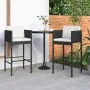 Taburetes de cocina con cojines 2 uds ratán sintético negro de vidaXL, Sillas de jardín - Ref: Foro24-316657, Precio: 118,60 ...