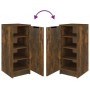 Mueble zapatero madera de ingeniería roble ahumado 30x35x70 cm