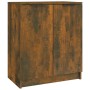 Mueble zapatero madera contrachapada roble ahumado 59x35x70 cm