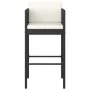 Küchenhocker mit Kissen 2 Stück schwarzes synthetisches Rattan von vidaXL, Gartenstühle - Ref: Foro24-316657, Preis: 118,47 €...
