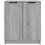 Mueble zapatero de madera contrachapada gris Sonoma 59x35x70 cm